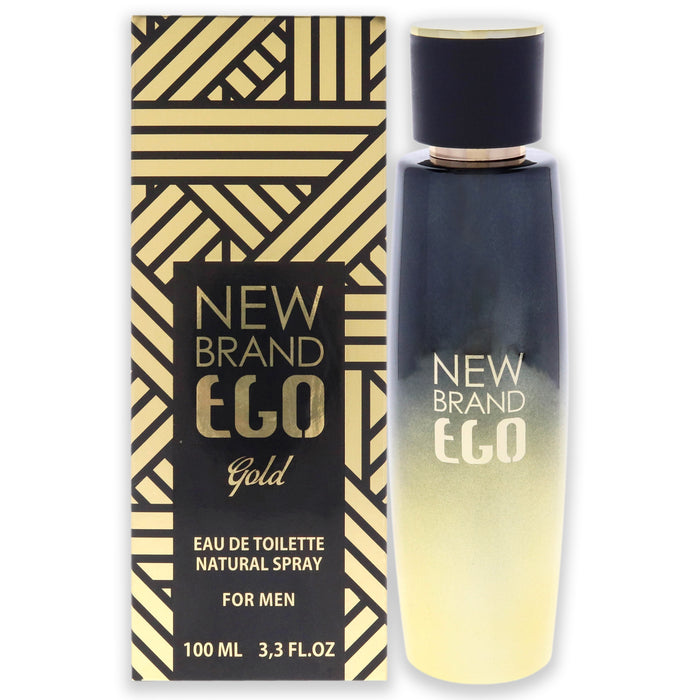 Ego Gold de New Brand pour hommes - Spray EDT de 3,3 oz