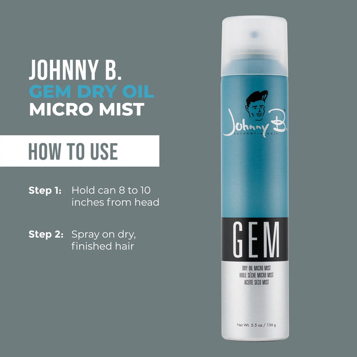 Johnny B. Gem Huile Sèche Micro Brume Spray 5,5oz #2472