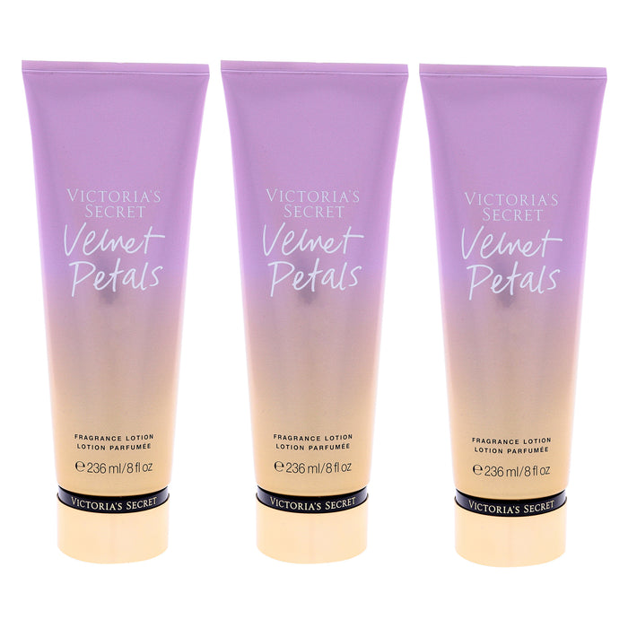 Loción con fragancia Velvet Petals de Victorias Secret para mujeres - Loción corporal de 8 oz - Paquete de 3