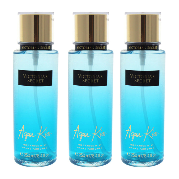 Aqua Kiss de Victorias Secret pour femme - Brume parfumée 8,4 oz - Pack de 3