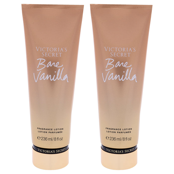 Loción con fragancia Bare Vanilla de Victorias Secret para mujeres - Loción corporal de 8 oz - Paquete de 2