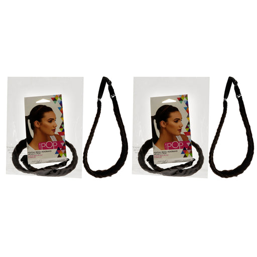 Pop Fishtail Braid Headband - R6 Dark Chocolate by Hairdo for Women - 1 Pc Hair Band - Pack of 2