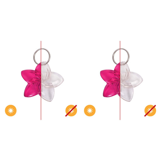 Color-Changing Key Chain Flower - Pink by DelSol for Women - 1 Pc Keychain - Pack of 2