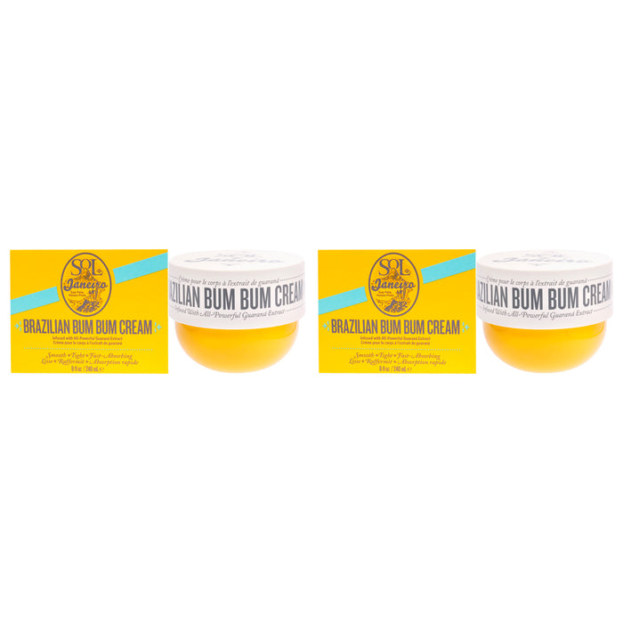 Crème brésilienne Bum Bum de Sol de Janeiro pour unisexe - Lotion pour le corps 8,1 oz - Pack de 2 