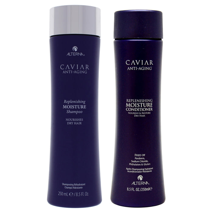 Kit de shampooing et revitalisant hydratant régénérant anti-âge Caviar d'Alterna pour unisexe - Kit 2 pièces shampoing 8,5 oz, après-shampooing 8,5 oz