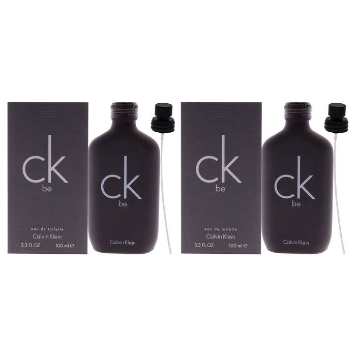 CK Be de Calvin Klein pour unisexe - Spray EDT de 3,4 oz - Paquet de 2