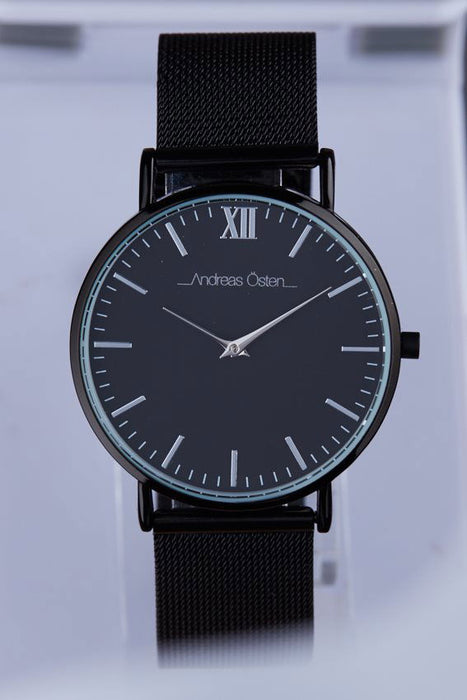 AO-134 Distrig - Black Stainless Steel Mesh Bracelet Watch by Andreas Osten for Women - 1 Pc Watch