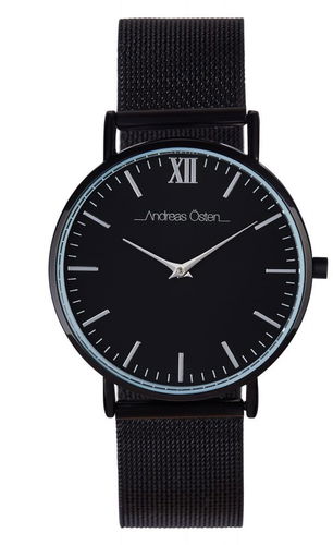 AO-134 Distrig - Black Stainless Steel Mesh Bracelet Watch by Andreas Osten for Women - 1 Pc Watch