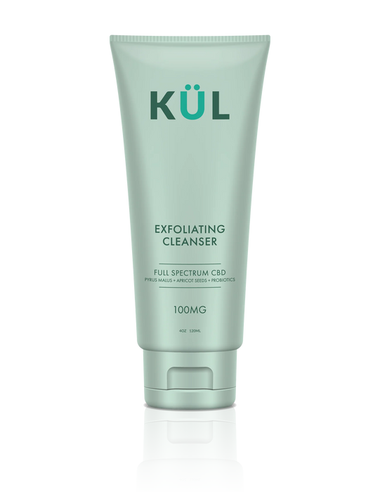 Exfoliating Cleanser Full Spectrum 100mg CBD by Kul CBD for Unisex - 4 oz Cleanser