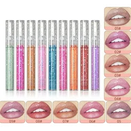 CITY COLOR Hi-Shine Glitter Lip Gloss, ensemble de présentation de finition holographique, 24 pièces