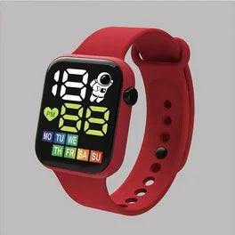 EK-A2 Montre Connectee Red Silicone Strap Smart Watch by Eclock for Unisex - 1 Pc Watch