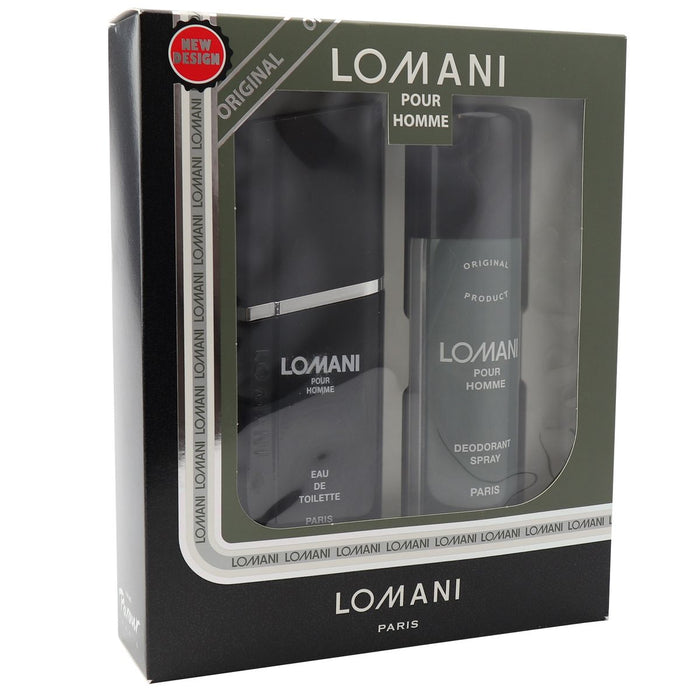 Lomani by Lomani for Men - 2 Pc Gift Set 3.3oz EDT Spray, 6.6oz Deodorant Spray