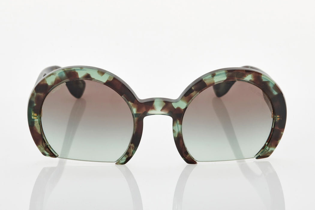 Miu Miu MU 07Q UAG-4K1 - Green Tortoise-Green Gradient by Miu Miu for Women - 52-25-140 mm Sunglasses