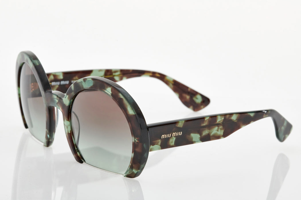 Miu Miu MU 07Q UAG-4K1 - Green Tortoise-Green Gradient by Miu Miu for Women - 52-25-140 mm Sunglasses