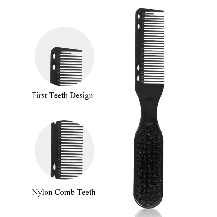 Peigne à cheveux à Double extrémité, brosse de décoloration, brosse de barbier, brosse de nettoyage pour tondeuses, brosse à barbe, brosse à cheveux