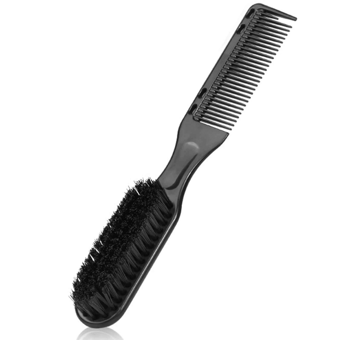 Peigne à cheveux à Double extrémité, brosse de décoloration, brosse de barbier, brosse de nettoyage pour tondeuses, brosse à barbe, brosse à cheveux