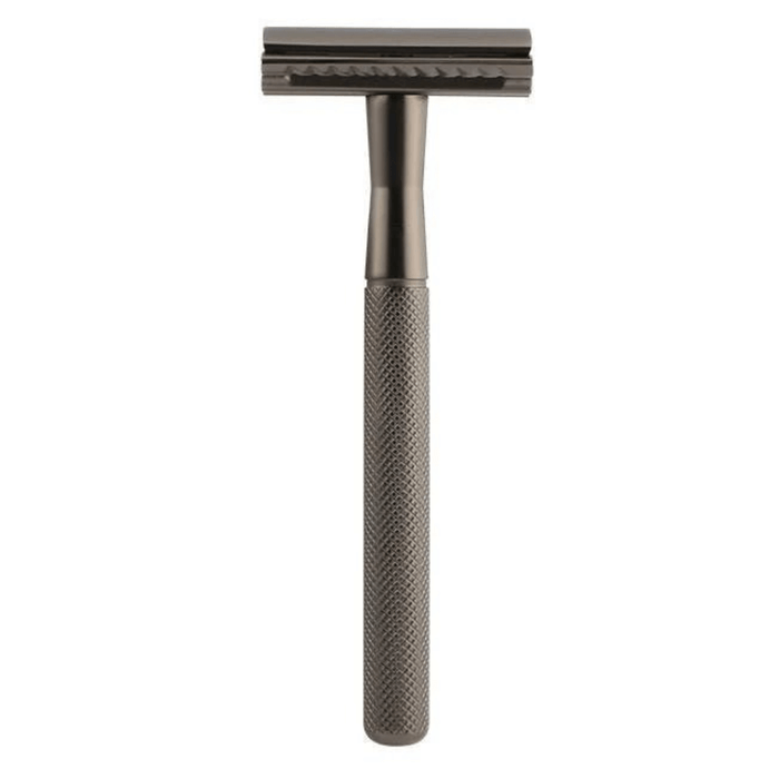 Maquinilla de afeitar de seguridad reutilizable de doble filo de acero inoxidable con 5 cuchillas incluidas