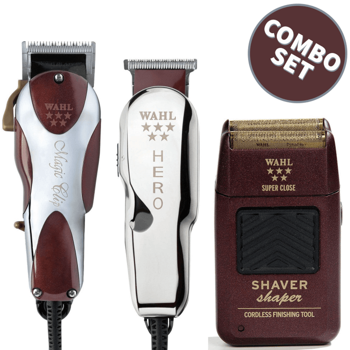 Wahl Professional Serie 5 Star Magic Clip Modelo No. 8451 y Hero Trimmer Modelo No. 8991 y Shaver Shaper Modelo No. 8061-100