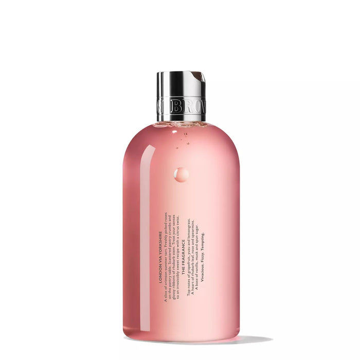 Delicioso gel de baño y ducha de ruibarbo y rosas de Molton Brown para mujeres - Gel de baño y ducha de 10 oz