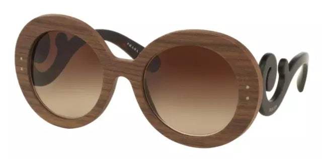 Prada SPR 27R IAM-6S1 - Nut Canaletto-Brown Shaded by Prada for Women - 55-22-135 mm Sunglasses
