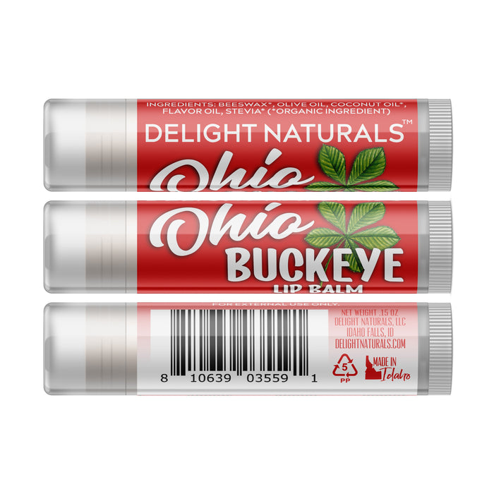 Baume à lèvres Ohio Buckeye - Paquet de trois