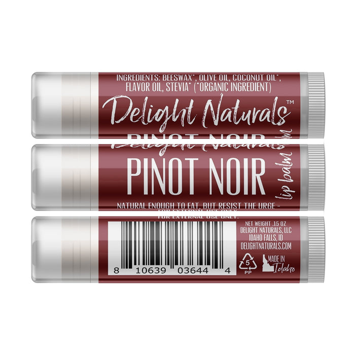 Bálsamo labial de vino Pinot Noir - Paquete de tres