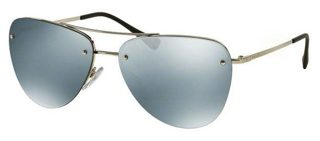 Prada SPS 53R 1BC-5K2 - Argent-Vert Argent par Prada pour Femme - Lunettes de soleil 57-14-135 mm