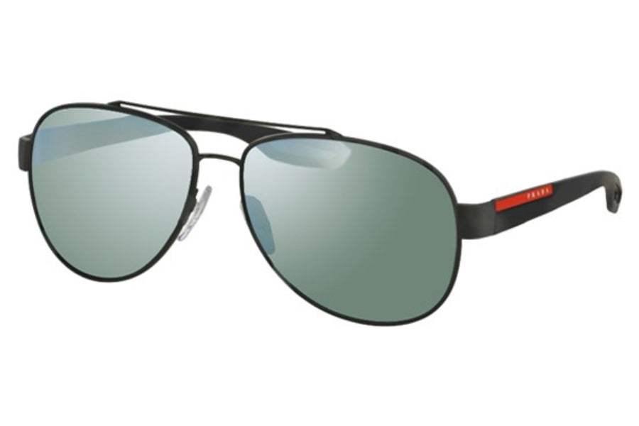 Prada SPS 55Q TIG-4J2 - Gris Caoutchouc-Emeraude Iridium par Prada pour Homme - 62-14-140 mm Lunettes de soleil