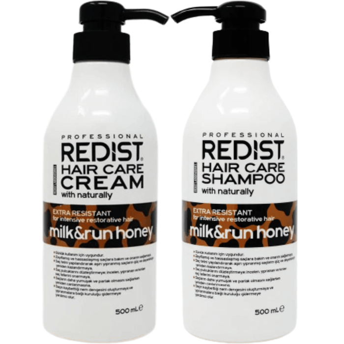 PROFESSIONAL REDIST Shampooing de soin capillaire OU Crème de soin capillaire (après-shampooing) OU les deux avec Naturally Milk &amp; Run Honey 17 oz