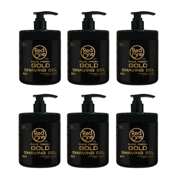 Red One Shaving Gel Gold 33.8 oz / 1000 ml Multipack
