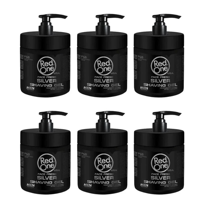 Red One Shaving Gel Silver 33.8 oz / 1000 ml Multipack