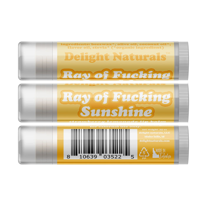 Ray of Fucking Sunshine Lip Balm - Three Pack