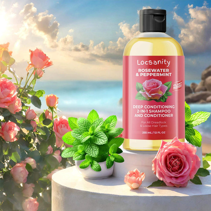 Rosewater and Peppermint Moisturizing, Conditioning and Nourishing Shampoo