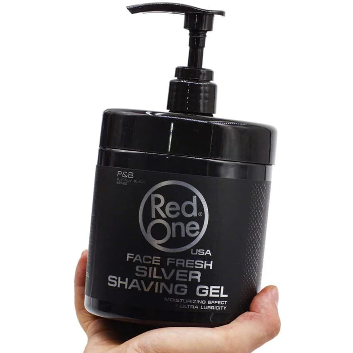 Red One Shaving Gel Silver 33.8 oz / 1000 ml Multipack