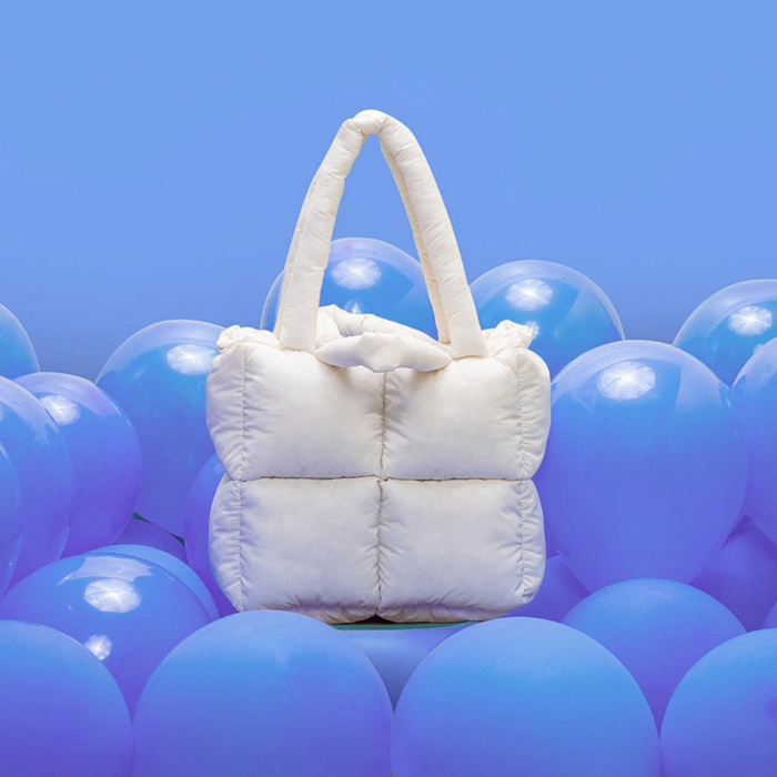 Bolso acolchado Space de algodón - Blanco 