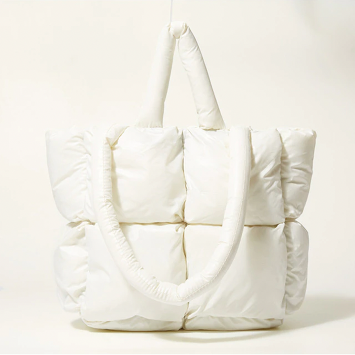 Bolso acolchado Space de algodón - Blanco 