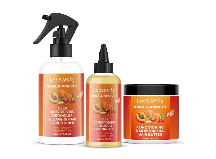 Locsanity Shea & Apricot Loose, Natural Strength & Growth Formula Dreadlock Natural Hair Rolling and Conditioning Oil
