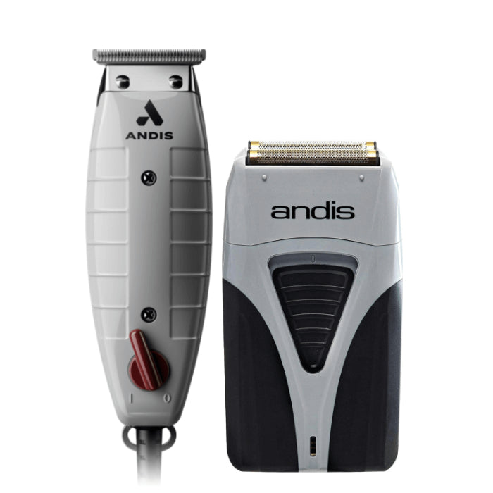 Andis Professional Corded T-Outliner® T-Blade Trimmer #04710 & Cordless Titanium Foil Shaver TS-2 #17200