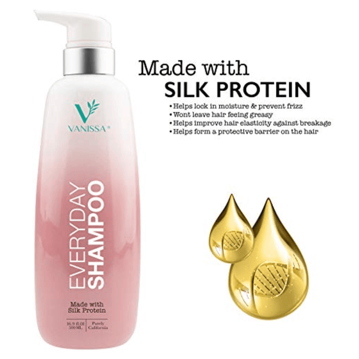 Vanissa Everyday Shampoo with Silk Protein 16.9 oz