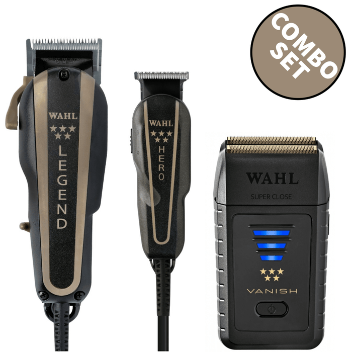 Wahl Professional 5 Star Barber Combo Modelo No 8180 y afeitadora de doble lámina Vanish con cable/inalámbrica #8173-700