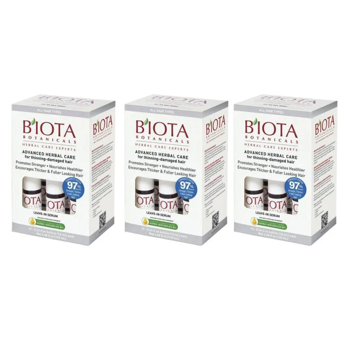 Biota Botanicals Advanced Herbal Care Serum for Thinning - Damaged Hair 12 x 10ml / 0.34 oz