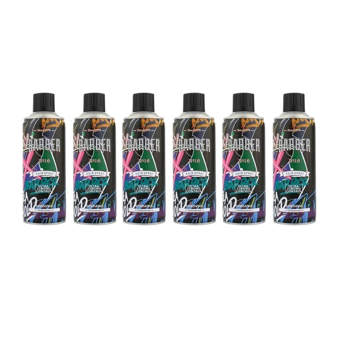 Marmara Barber Hair Spray No.16 Ultra Strong 13.5 oz 6x Pack