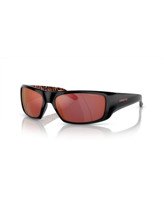 Arnette AN 4182 2189-6Q Hot Shot - Noir brillant-Rouge par Arnette pour Homme - 62-17-130 mm Lunettes de soleil