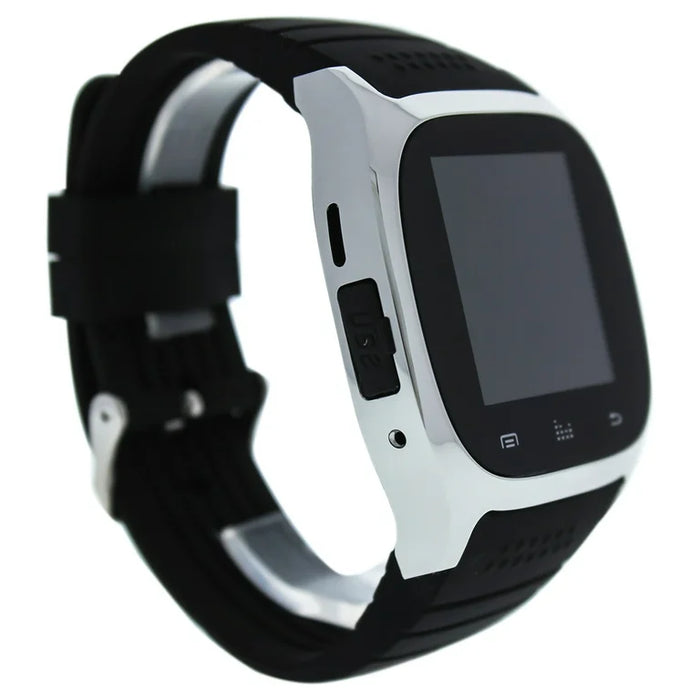 EK-B4 Montre Connectee Silver/Black Silicone Strap Smart Watch by Eclock for Men - 1 Pc Watch