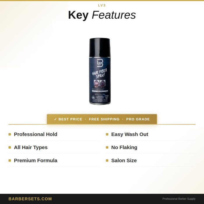 LV3 BLACK HAIR FIBER SPRAY