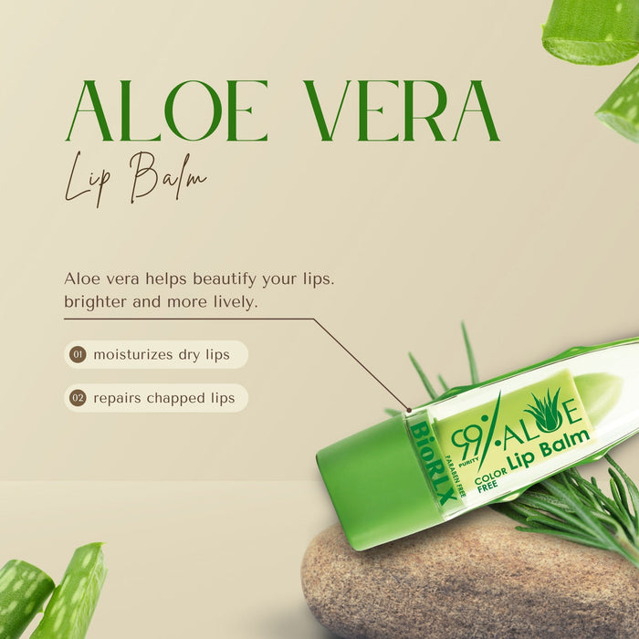 BioRLX 99% Purity Aloe Vera Color Free Lip Balm