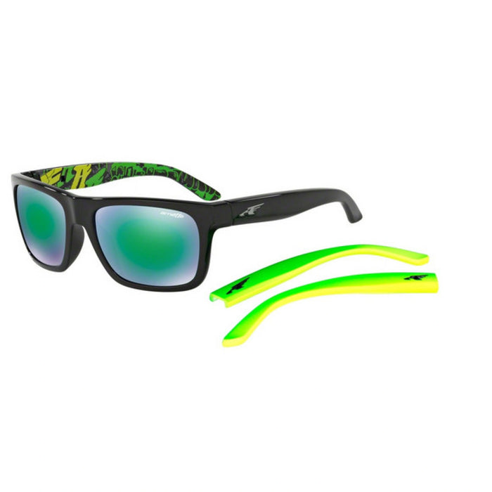 Arnette AN 4176 2206-3R Dropout - Noir-Vert par Arnette pour Homme - 58-18-135 mm Lunettes de soleil