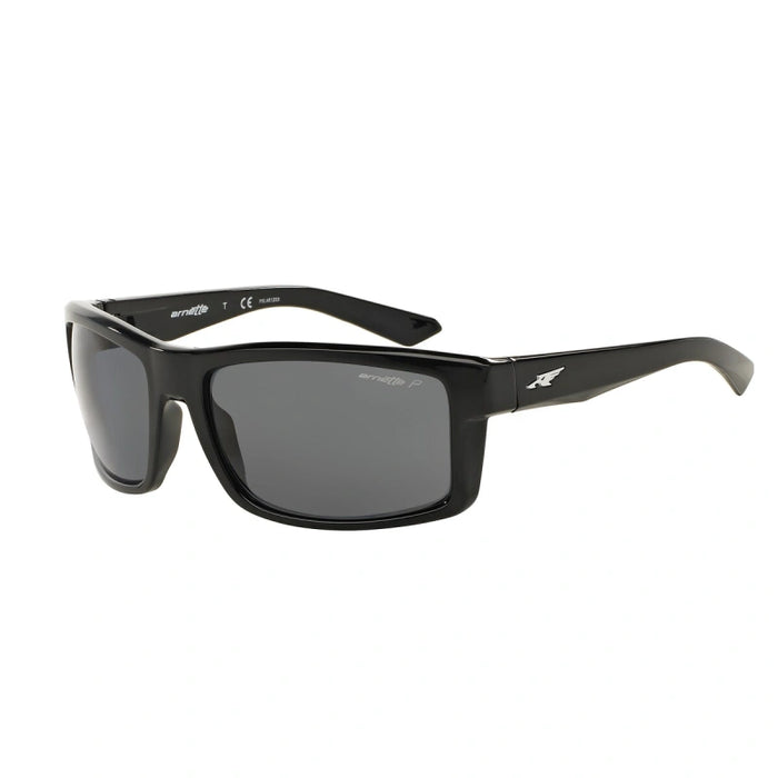 Arnette AN 4216 41-81 Corner Man - Noir Brillant-Gris Polarisé par Arnette pour Homme - 61-18-120 mm Lunettes de soleil