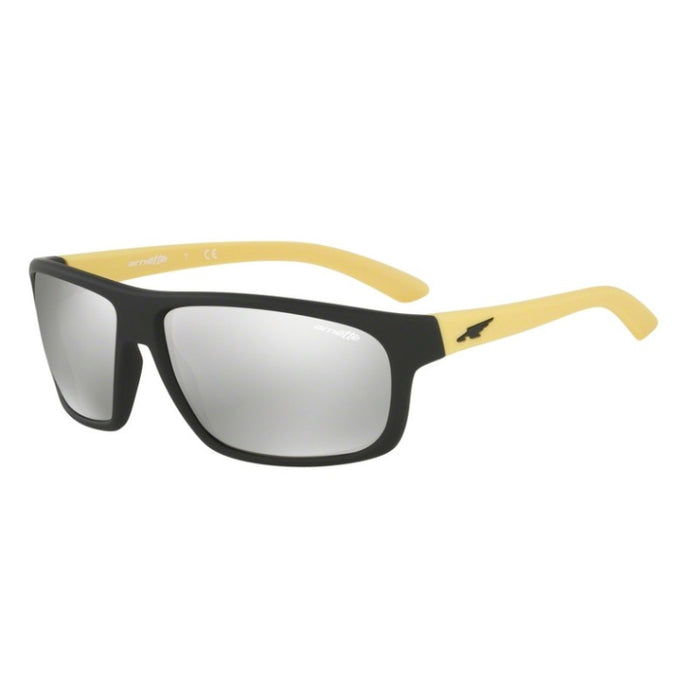 Arnette AN 4225-2377-6G Burnout -Matte Noir Jaune-Gris Clair Argent par Arnette pour Homme - 64-15-130 mm Lunettes de soleil