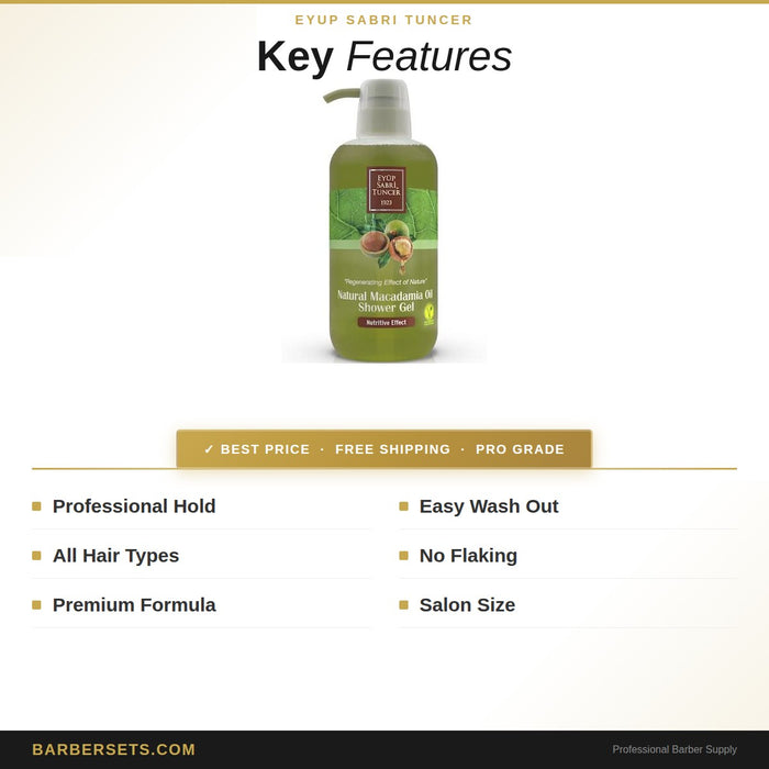 EYUP SABRI TUNCER NATURAL MACADAMIA OIL SHOWER GEL 600 ML NATURAL MACADAMIA OIL SHOWER GEL 600 ML